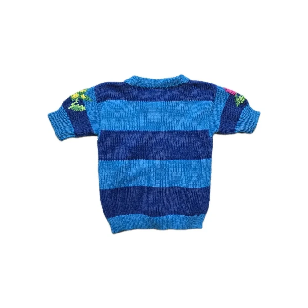 Vintage Girl's Cardigan XS 4-5 Knot Blue The Eagle's Eye‎ Button-Up